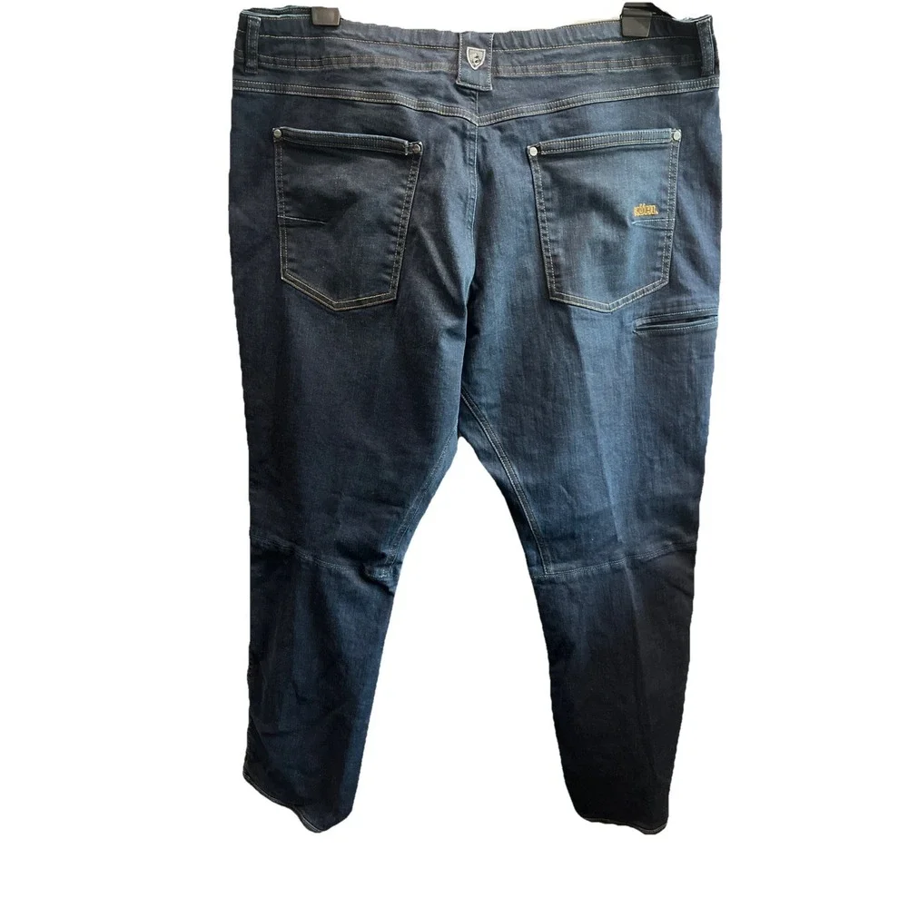 Kuhl Rydr Jeans Men's 42x32 Indigo Dye Wash Straight Leg Outdoor Hiking Stretch